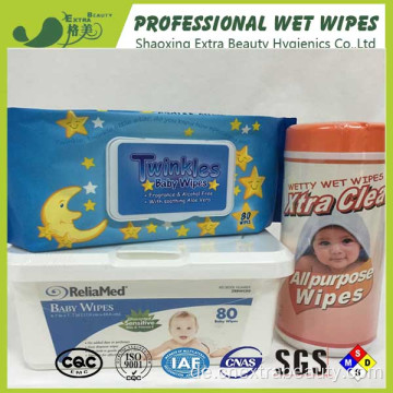 Spunlace Baby Wet Tissue mit unterschiedlichem Paket